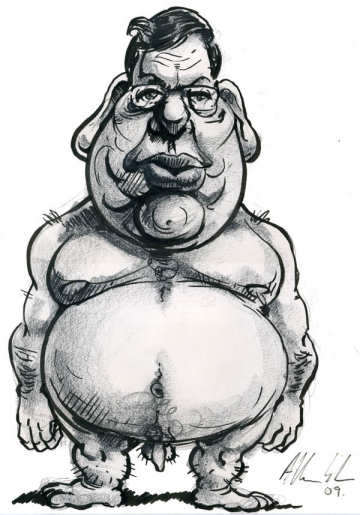 Brian Cowen Caricature (Copyright Caricatures Ireland)