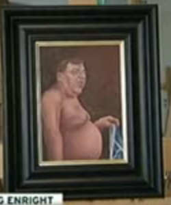 Painting of Brian Cowen (From RTE News)